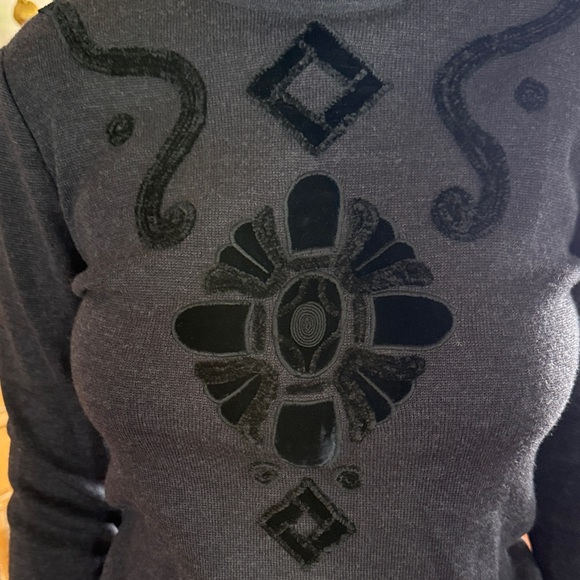 Loewe Black Turtleneck Sweater with Intricate Design - Picture 2 of 11